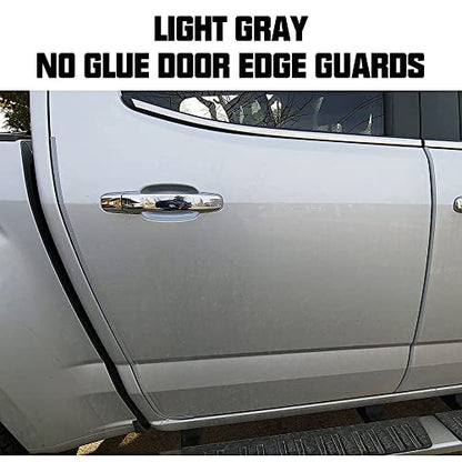 65.6ft(20m) Car Door Edge Guards Light Gray– Fits Most Vehicles, No Glue, U-Shaped, Built-in Metal Clips, Scratch and Chip Resistant – Reduces Dings in Parking Lots - color: gray, size: 65-3/5Ft