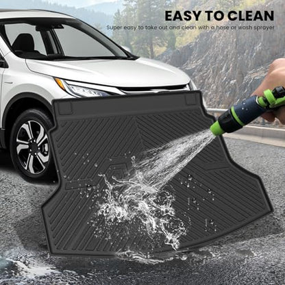 LASFIT Cargo Mat with Backrest Mat for Honda CRV 2012-2016, Custom Fit Trunk Mat, Waterproof All Weather, Kid & Pet Friendly, Easy Clean for Family Use, Black - style: 2）For Honda CR-V | 2012-2016 | Cargo Mat with Backrest Mat
