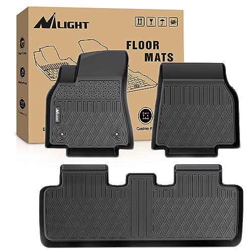 Nilight TPE Floor Mats for Tesla Model Y 5-Seat 2021 2022 2023 2024 2025 All Weather Custom Fit Heavy Duty Floor Liners - color: 2021-2025 Tesla Model Y 5 Seat Floor Mat