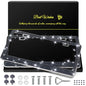 QUANQIUFEI 2 Pack Bling License Plate Frames for Women, Sparkly Rhinestone Diamond Car Accessories with Glitter Crystal Caps (Navy Blue) - color: Navy Blue