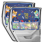 2 Pack Car Window Shade for Baby, Blackout Car Sun Shades with Storage Pockets, 7 Suction Cups, Blue, Cute Patterns for Sun/Heat/UV Rays Protection, Standard Passenger Cars - color: Blue-Cute Dogs 2PC