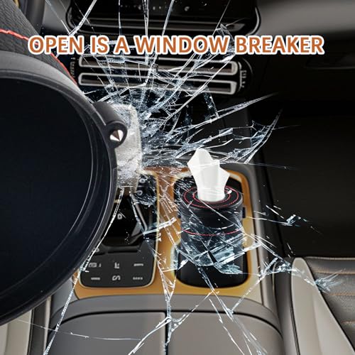 2 Pcs Car Tissues Cylinder Leather Round Tissues Container Car Tissues Holder with Tissues Cylinder Tissue Box with Window Breaker for Car Vehicle Bathroom Office