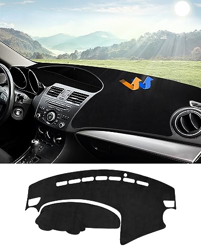 Autorder Dashboard Cover Mat for 2010-2013 Mazda 3 Sedan/Hatchback/MazdaSpeed3 Accessories Dash Cover Flannel Dash Mat Sunshade Glare UV Rays Protector - size: 2010-2013 Mazda 3
