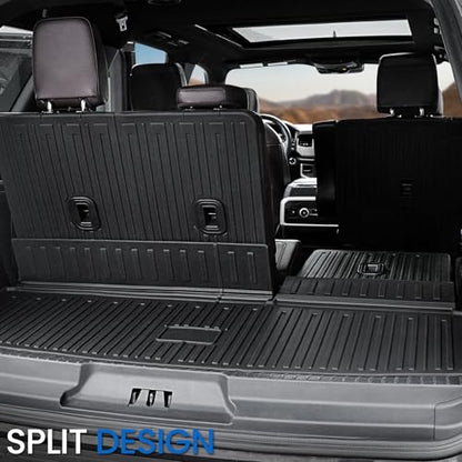 Cargo Mat Backrest Mats for 2018-2024 Ford Expedition/Lincoln Navigator 7/8 Seat(Not for Max or L Model) Accessories, All Weather Cargo Liner Seat Back Cover(Cargo Mat+3rd Row Backrest Mats)
