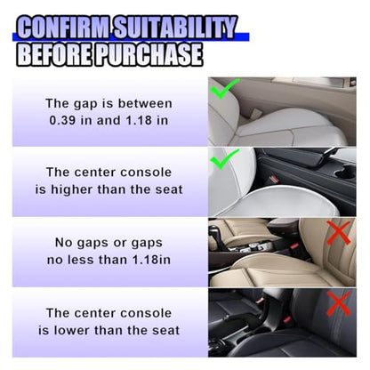 YoRise 2PCS Dual Slot Car Seat Gap Filler Organizer, Multifunctional Car Side Seat Gap Guard Spacer with Cup Holder, Universal Auto Storage Accessories for Preventing Items Falling Out (Beige)