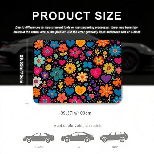 Car Trunk Mat - Universal Size 29" x 39", Floral Pattern Cargo Liner, Car Accessory for SUVs/Sedan/Wagons, Durable Protective Mat, Trunk Liner for Families/Travel Enthusiasts (flowers-10) - style: flowers-10