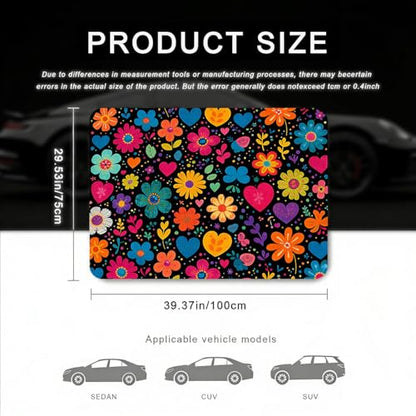 Car Trunk Mat - Universal Size 29" x 39", Floral Pattern Cargo Liner, Car Accessory for SUVs/Sedan/Wagons, Durable Protective Mat, Trunk Liner for Families/Travel Enthusiasts (flowers-10) - style: flowers-10