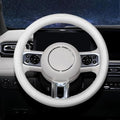 Steering Wheel Cover Universal Standard Size 14.5-15 inch, Non-Folding Packaging, Breathable Microfiber Leather, Anti-Slip, Soft Grip, Fits Most Cars SUVs Trucks, Light Creamy Gray - color: Light Creamy Gray