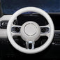 Steering Wheel Cover Universal Standard Size 14.5-15 inch, Non-Folding Packaging, Breathable Microfiber Leather, Anti-Slip, Soft Grip, Fits Most Cars SUVs Trucks, Light Creamy Gray - color: Light Creamy Gray, size: Round Shaped: Medium 14 1/2''-15''