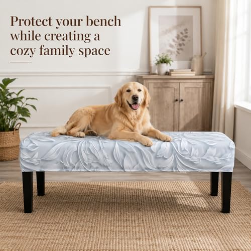 FUANGUI Floral Bench Cover,Stretch Dining Bench Cover for bedrooms, Living Rooms, Kitchens, Protector Chair Bench Piano Bench Seat Covers Stool Slipcover Removable, Washable - 05 - color: 05