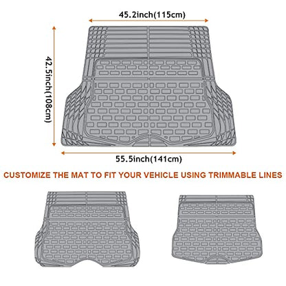 Vehicle Mat Universal Fit Trunk Cargo Liner All Weather Protection XPE Material Seat Back Protector Trim-to-Fit Compatible with Most Cars SUV Sedan (Trunk Mat) - size: Trunk Mat
