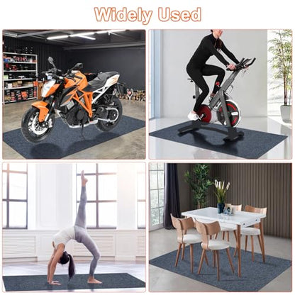 2-PC 64 X 32 Inch Heavy Duty Oil Spill Mat, 6.5mm Thickened Garage Floor Mat for Under Car, 1/4" Waterproof Rubber Backing Absorbs Oil Quickly, Washable, Reusable, Durable, Non-Slip - size: 5'4" x 2'8"