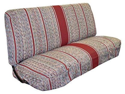 West Coast Auto Universal Baja Saddle Blanket Bench Full Size Seat Cover Fits Ford, Chevrolet, Dodge, and Full Size Pickup Trucks (Red) - color: Red