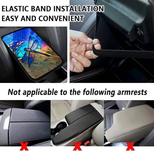 Southwestern Ethnic Vehicle Center Console Armrest Cover Pad,Western American Car Accessories Middle Console Cushion Pad,Auto Arm Rest Mat Aztec Gifts for Women Men Dad for Most Vehicle SUV Truck - color: Southwestern Ethnic