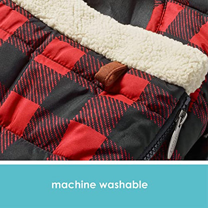 JJ Cole Winter Baby Car Seat Cover - Winter Car Seat Cover for Baby Seat or Stroller - Infant Car Seat Covers with Warm Lining - Buffalo Check - color: Buffalo Check