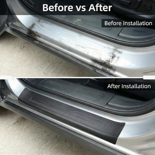Door Sill Guards for Ford Bronco 4 Door Accessories 2021 2022 2023 2024 2025, Anti Scratch Anti-Slip Door Sill Protectors