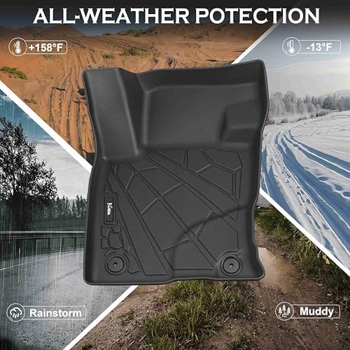 KARPAL Floor Mats for 2020-2025 2026 Ford Escape (NOT Fit Hybrid), Custom Fit TPE All Weather Ford Escape Accessories 1st & 2nd Row Floor Liner & Cargo Liner - style: 2020-2026 | For Ford Escape (NOT Hybrid) | 1st & 2nd Row & Cargo