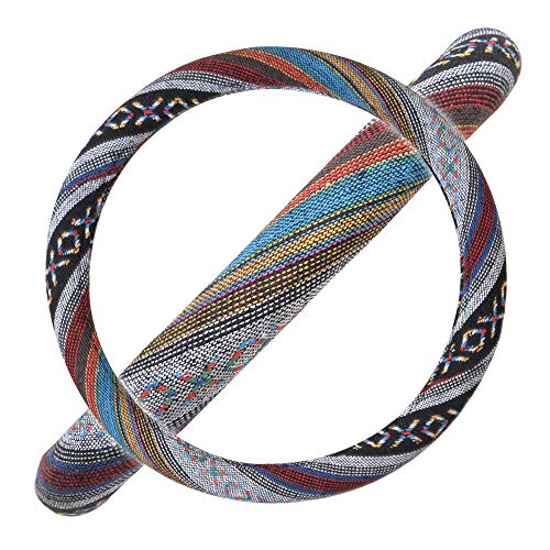 BDK Blue Woven Saddle Blanket Steering Wheel Cover for Cars SUV Van Truck Auto - Driver Grip 15 inch - color: #25 Blue, size: Fits 14.5 - 15" SW