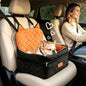 Dog Booster Car Seats for S/M Dogs Up to 35lbs,Pet Car Seat/Travel Bed with Washable&Removable Cover,Storage Pockets,Dog Safety Belt and Elevated Cushion Fits in Front/Back Seat - color: Black-Orange