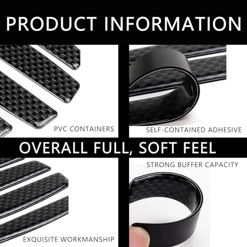 4 Pcs Car Door Edge Guard, Anti-Collision Car Bumper Guard Strip, Car Side Door Edge Guards Protector Strips Trim Cover, Universal for All Cars SUV (Black)