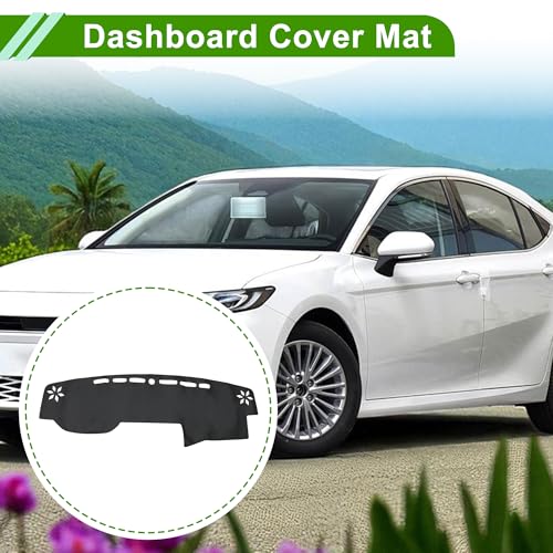 Leather Dashboard Cover for Toyota 4Runner 2010-2024 Dashboard Mat Anti-Slip Sun UV Heat Shield Protection Black 1 Pcs