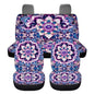 Mandala Car Seat Covers Full Set of 4 Pcs,Hippie Lotus Car Accessories Set Boho Hippie Floral Print Vehicle Bucket Sea Pad Breathable Split Bench Seat Pads for Women Girly - color: Mandala