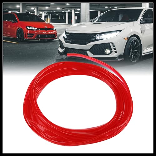 Car Red Interior Trim Strip Line Gap Door Edge Seal Protector 5m 16.4ft Durable Material