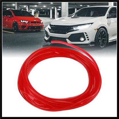 Car Red Interior Trim Strip Line Gap Door Edge Seal Protector 5m 16.4ft Durable Material