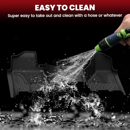 LASFIT Floor Mats 2019-2025 2026 for Ram 2500/3500 Mega Cab Bench Seat, Not for Bucket Seat or Model with PTO KIT or 4X4 Shifter, All Weather TPE Custom Fit Car Mats Floor Liners 1st & 2nd Row, Black - style: 3) 2500/3500 | 2019-2024 | Mega Cab Bench Seat
