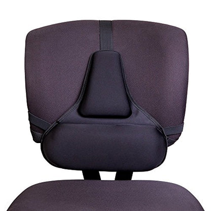 FOMI Firm Gel Foam Back Support (14" x 15") Care | Upper Lower Thoracic and Lumbar Support for Car, Home, Office Chair | Promotes Healthy Posture, Sciatica Pain Relief