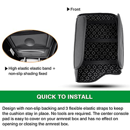 Shademax Custom Fit for Center Console Cover Hyundai Palisade 2020 2021 2022 2023 2024 2025 2026 Armrest Cover Center Console Pad PU Leather Armrest Seat Box Cover Protector with Pockets Storage Bag - size: For Hyundai Palisade 2020-2026