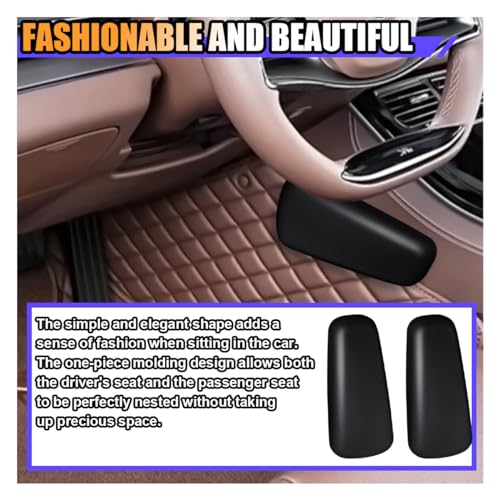 2PCS Car Door Armrest Pads, Soft Memory Foam Car Knee Leg Elbow Cushion, Leather Car Arm Rest Pillow for Comfort Support, Universal Car Interior Accessories for Most Vehicles (Black)