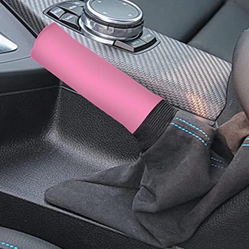 KEIAHUAN 2 Pack Car Hand Brake Gear Cover Car Hand Brake Cover and Gear Head Shift Knob Cover Car Interior Supplies,Pink - color: Pink
