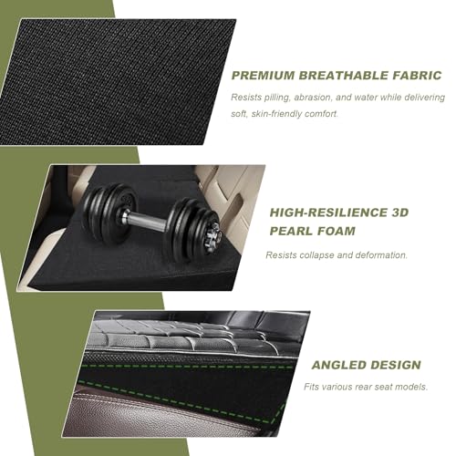 2PCS Auto Seat Wedge Leveling Cushion, Ergonomic Breathable Car Seats Wedge Foam Pad for Pain Relief, Angled Design Comfortable Vehicle Seat Mat Office Chair Support Cushion