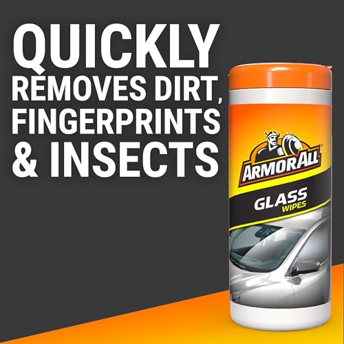 Armor All Car Glass Wipes by Armor All, Auto Glass Cleaner for Film and Grime, 90 Count - size: 1 Count (Pack of 1)