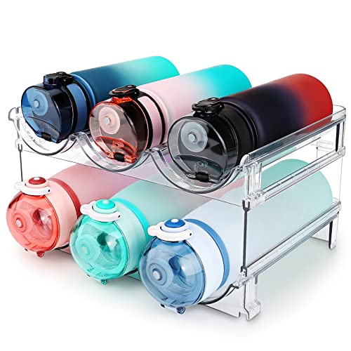 Water Bottle Organizer for Cabinet, Water Bottle Storage Organizer, 2 Packs Water Bottle Storage Rack, Water Bottle Holder for Cabinet, Stackable Water Bottle Storage Rack - size: 2 Pack