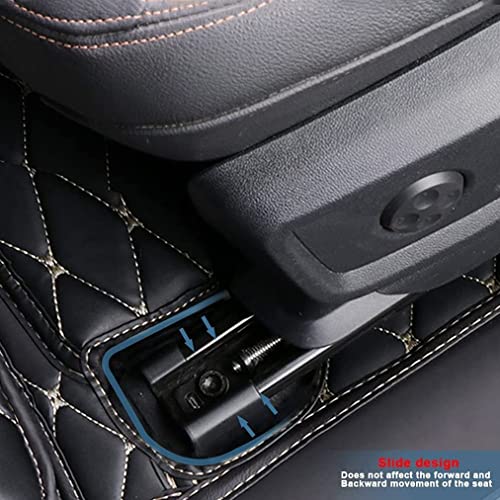 MELKEN Custom Fit Leather Car Floor Mats for 95% of Cars Full Coverage Floor Liners Car Mats (Black & Brown) - color: Black & Brown
