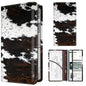 Premium Car Registration and Insurance Card Holder, Cute PU Leather Car Document Holder, Vehicle Glove Box Car Organizer with Magnetic Closure for Driver License, Cards Brown White Cowhide - color: Brown White Cowhide