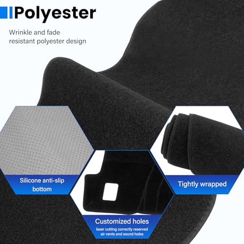 Dash Cover Mat Compatible with Ford Maverick 2022-2025 Car Interior Dashboard Cover Mat Nonslip Dashmat Sunshade Glare UV Rays Protector Accessories Custom Fit - size: Compatible with Maverick 2022-2025