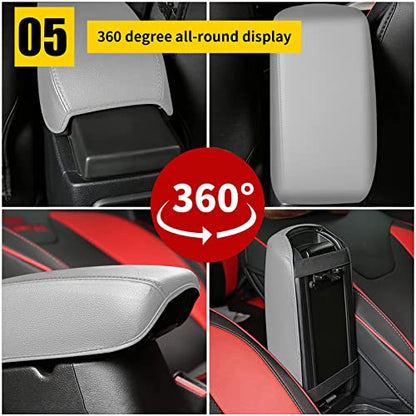 AOMSAZTO Light Gray Console Covers for 2015-2019 Hyundai Sonata Armrest Covers for Hyundai Sonata - color: gray