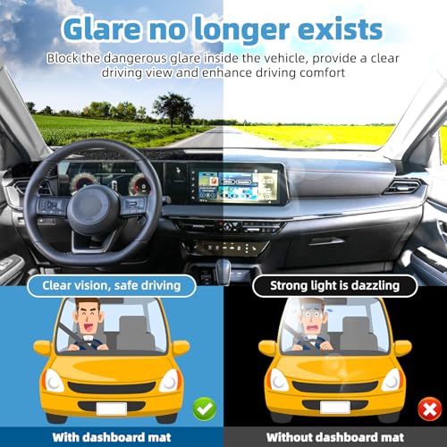 Dash Cover Mat for Nissan Kicks 2025 2026 Accessories Non-Slip Dashboard Cover Mat Sunshade UV Rays Protector Interior Accessories - size: Compatible with Kicks 2025 2026