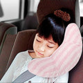Kids Car Seat Travel Neck Pillow Soft Neck Support Cushion Car Seat Belt Cover Cushion Pillow Car Seatbelt Shoulder Pad Head Neck Support Pillow Seat Strap Pillow for Car Airplane Pushchair Travel - color: Pink Strips