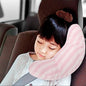 Kids Car Seat Travel Neck Pillow Soft Neck Support Cushion Car Seat Belt Cover Cushion Pillow Car Seatbelt Shoulder Pad Head Neck Support Pillow Seat Strap Pillow for Car Airplane Pushchair Travel - color: Pink Strips