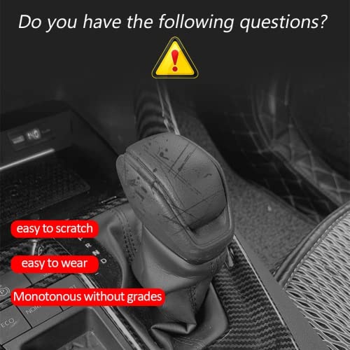 for Toyota RAV4 2023-2019 Gear Shift Knob Cover Carbon Fiber Grain Interior Protective Gear Shift Trim for Toyota Highlander 2023-2020 - color: Gear Shift Knob Cover