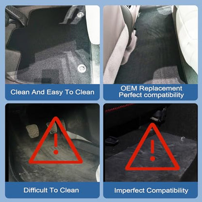GXARTS Car Floor Mats Carpet Full Set All-Weather Protect Fit for Mercedes-Benz W211 E-Class E280/E320/E350/E500/E550 2003 2004 2005 2006 2007 2008 2009 | Waterproof Car Mats with Anti-Slip Backing