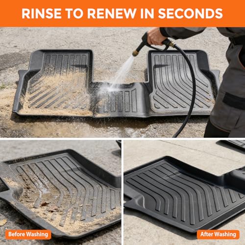 Floor Mats for Dodge Hornet GT/GT Plus & R/T Plug-in Hybrid 2023-2025, Custom Fit Heavy Duty TPE All Weather Protection, Waterproof Non-Slip Black (Two-Row Floor Mats & Cargo Liner) - style: 04) For Dodge Hornet GT/GT Plus & R/T Plug-in Hybrid | 2023-2025