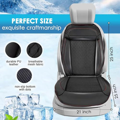 2026 Upgraded Summer Cooling Seat Cover Front Seat, 12V Ventilated Cooling Car Seat Cushion with Massage, Winter and Cooling Seat Cover for Car SUV Truck Universal Fit (Winter,Summer&Massage-2) - color: Winter,Summer&Massage-2