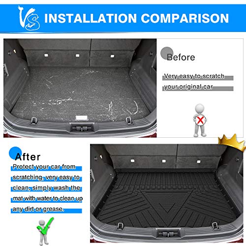 Edge Cargo Liner - Trunk Mat for 2007-2014 Ford Edge/2007-2015 Lincoln MKX, All Weather Cargo Mat for Edge Accessories, Anti-Slip Waterproof, Heavy Duty Car Mats, Car Accessories