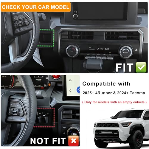 Driver's Drawer Box Compatible with Toyota Tacoma Accessories 2024-2026 and 2025-2026 4Runner Accessories Drivers Side Cubby Drawer Organizer Storage Interior Accessories