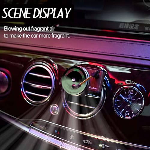 Maicican 12PCS Customizable Car Air Freshener Vent Clip, Pop Singer Album Cover Record Player Shape, Music Lover Gifts. (Retro) - style: Retro
